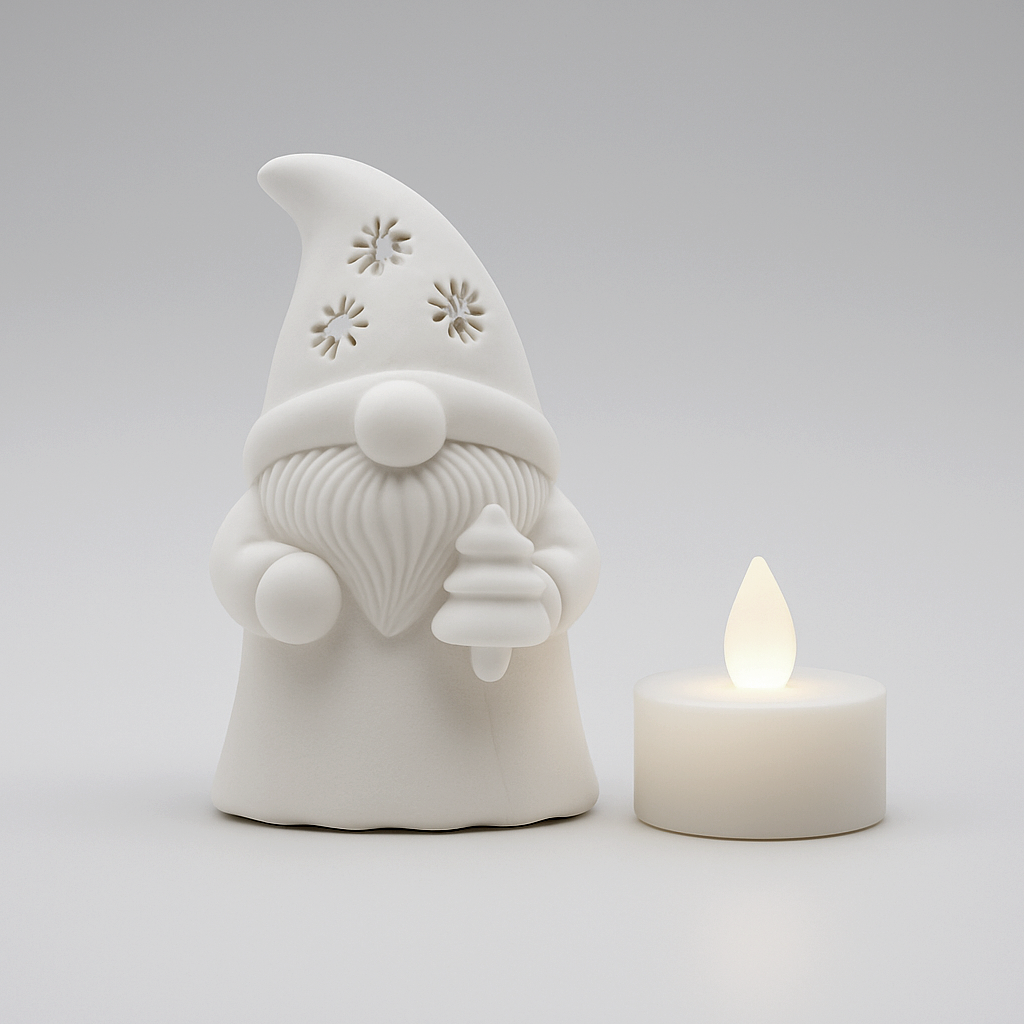 Gnomo – Alberello (in mano, fiocchi di neve)