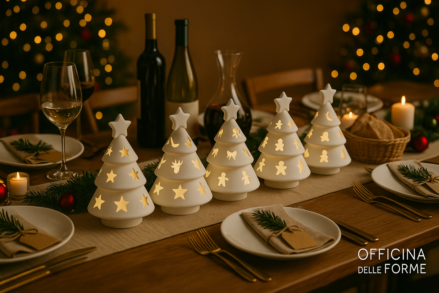 Alberelli Lanterne – Tavola di Natale