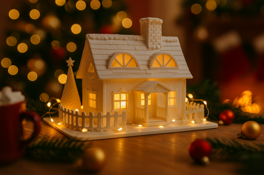 Casetta di Natale con giardino