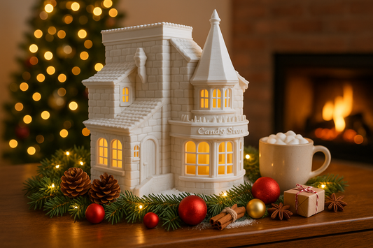 Casetta Luminosa "Candy Store" – Villaggio di Natale 3D