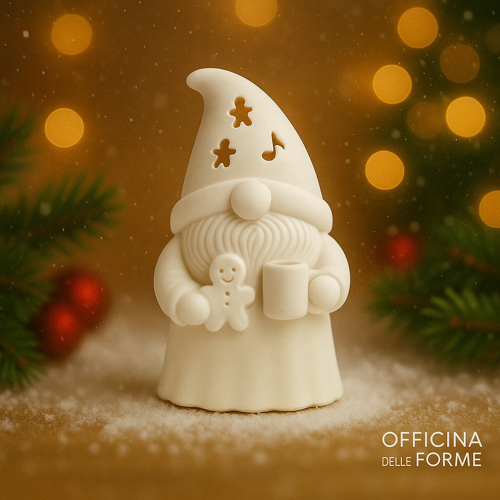 Gnomo Lanterna – Biscotto & Tazza (omini in cappello)