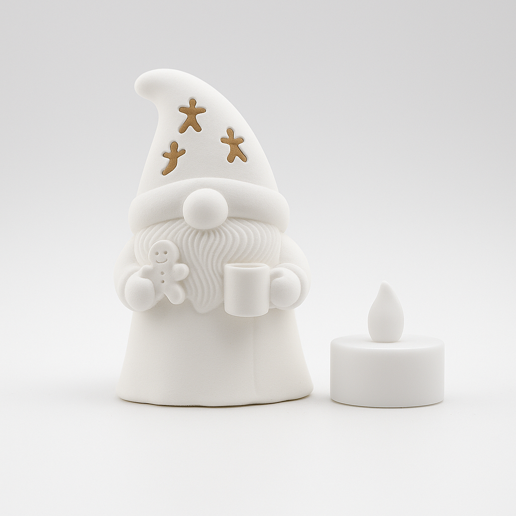 Gnomo Lanterna – Biscotto & Tazza (omini in cappello)